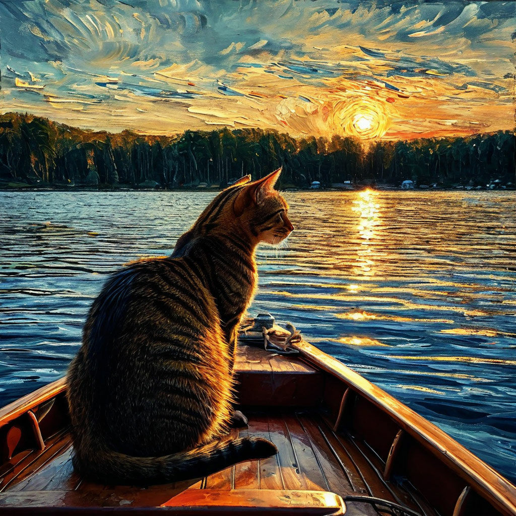 Cat on the boat